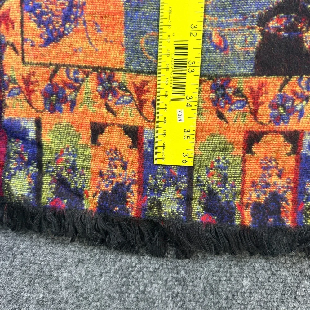 Shawl Neck Scarf‎ Womens Multicolor Paisley Pashmina Cashmere Fringe Hem Boho